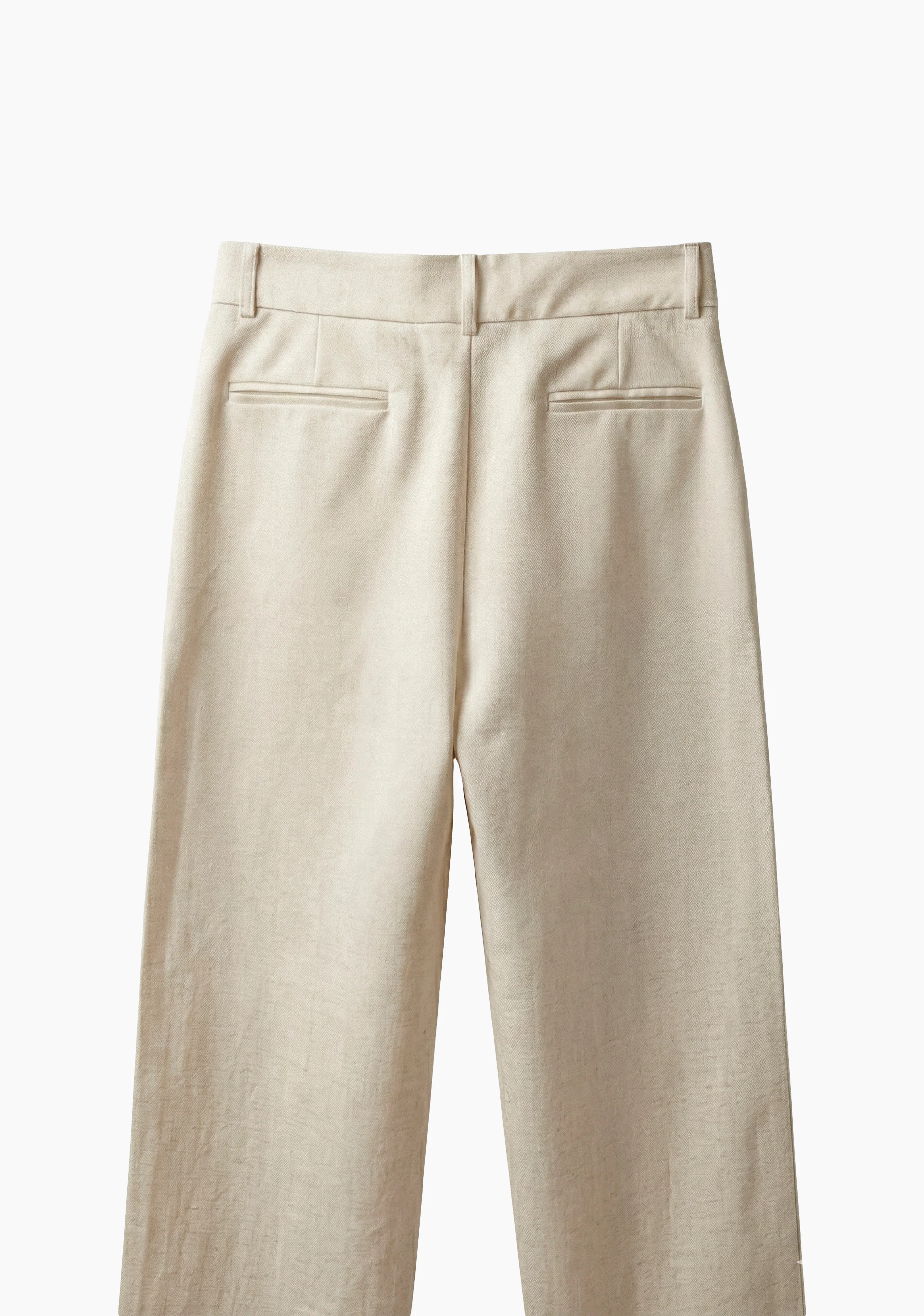Pantalón Sastrero de Lino - Crema - Image 3
