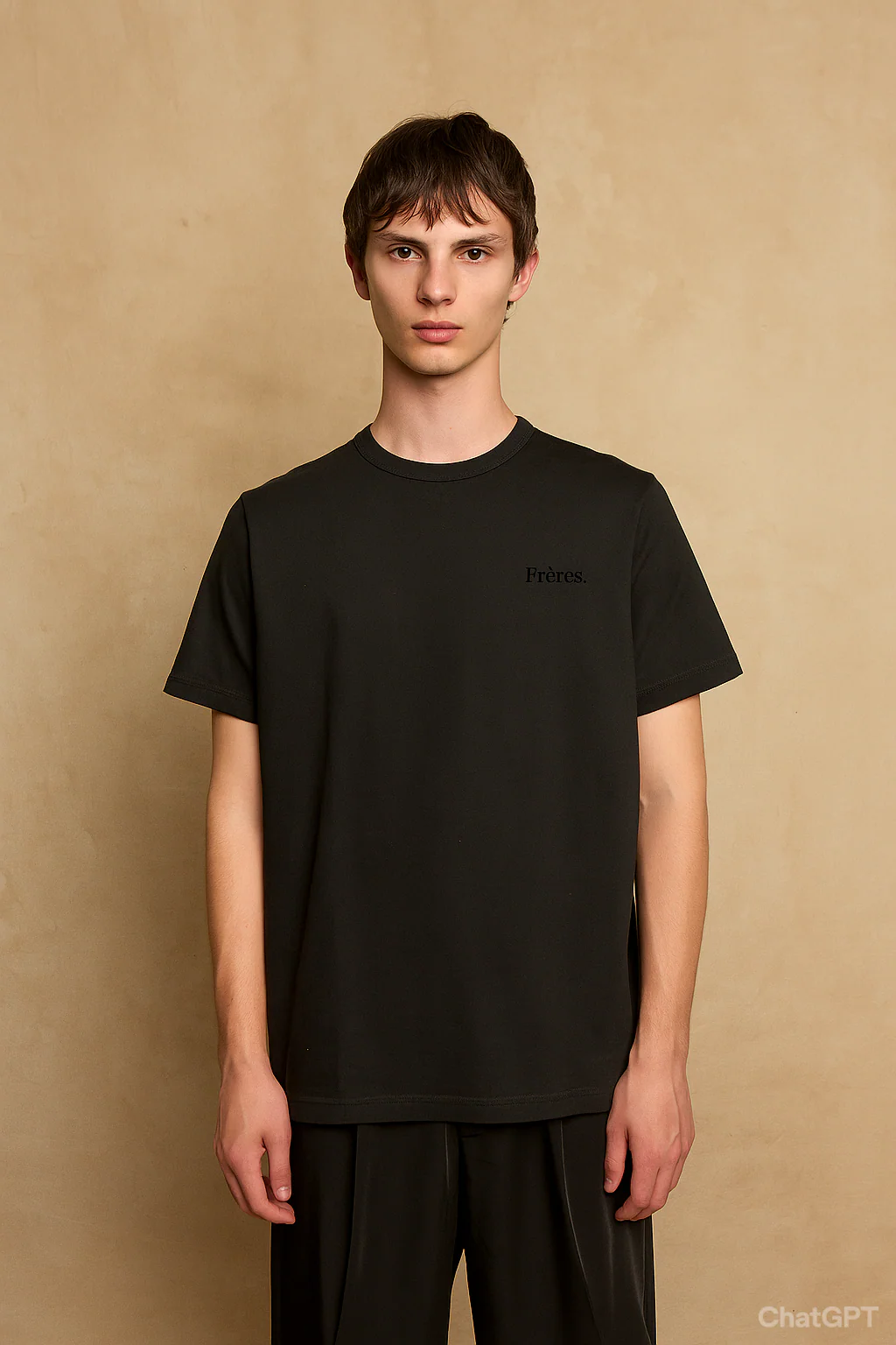 Remera Regular Fréres - Negro - Image 3