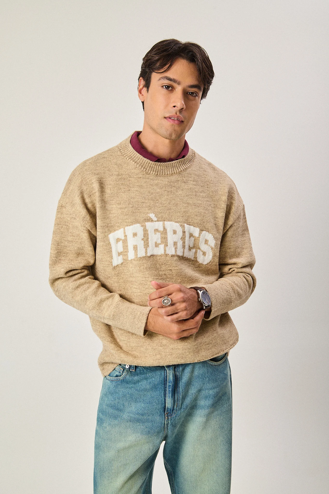 Sweater Universitario - Vison - Image 3