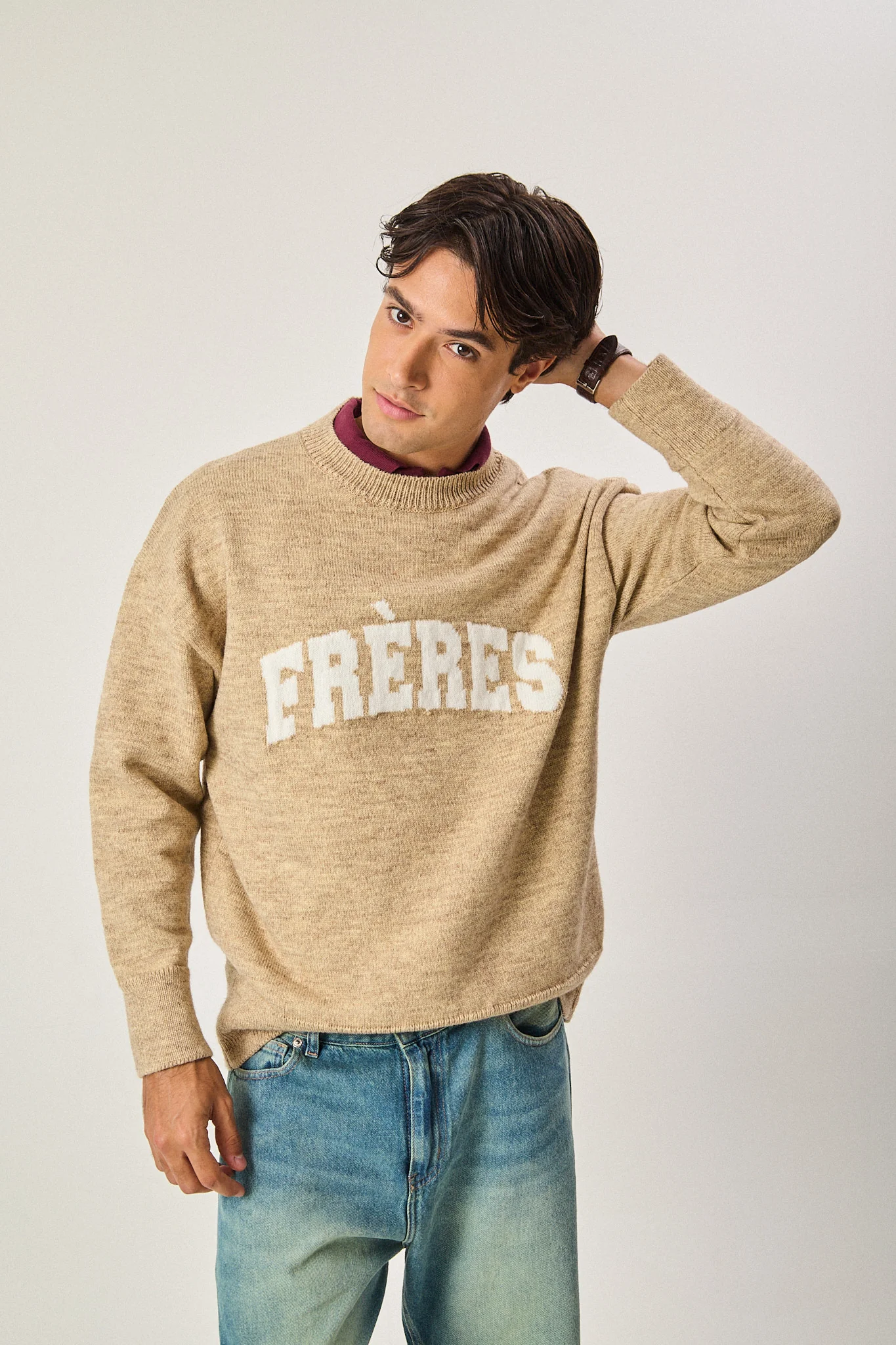 Sweater Universitario - Vison - Image 4